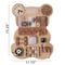 Shpilmaster Sensory Bear Shaped Learning Toddler Busy Board for Playroom, Preschool, and Doctors' Office, Pink QI004594.PK - alternate 5